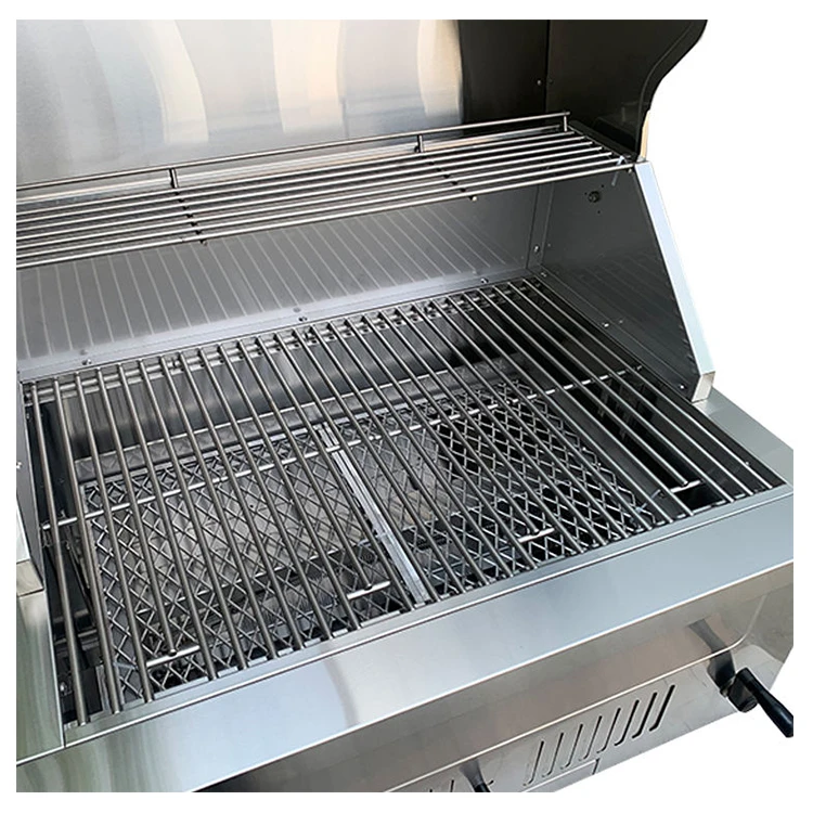 Luxury Outdoor Kitchen 8mm Cast Iron Grate 304 Stainless Steel Gas Grill Oxygen Depletion Safety Device Easily