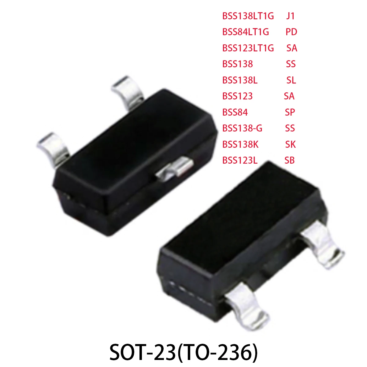 50PCS original ON MOSFET BSS138LT1G J1 BSS84LT1G PD BSS123LT1G SA BSS138L SL BSS123 SA BSS84 SP BSS138G SS BSS138K SK BSS123L SB