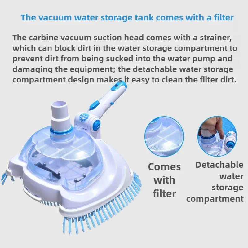 Sewage Suction Machine Head Vacuum Suction Pool Head Pool Cleaning and Maintenance Tools Sewage Suction Device Manual