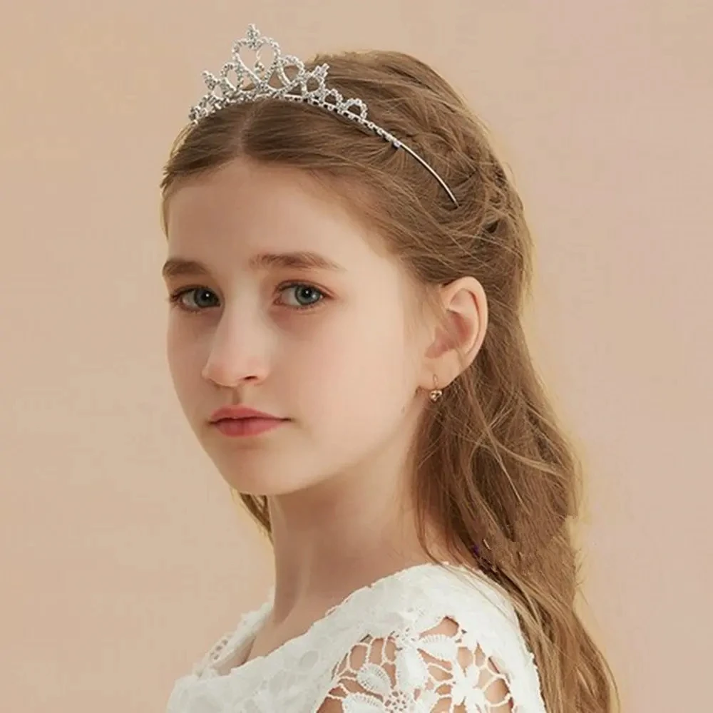 Happy Birthday Crystal Rhinestone Crown Hair Bands For Kids Girl Prom Headband Wedding Prom Gift Tiaras Hair Jewelry Accessories