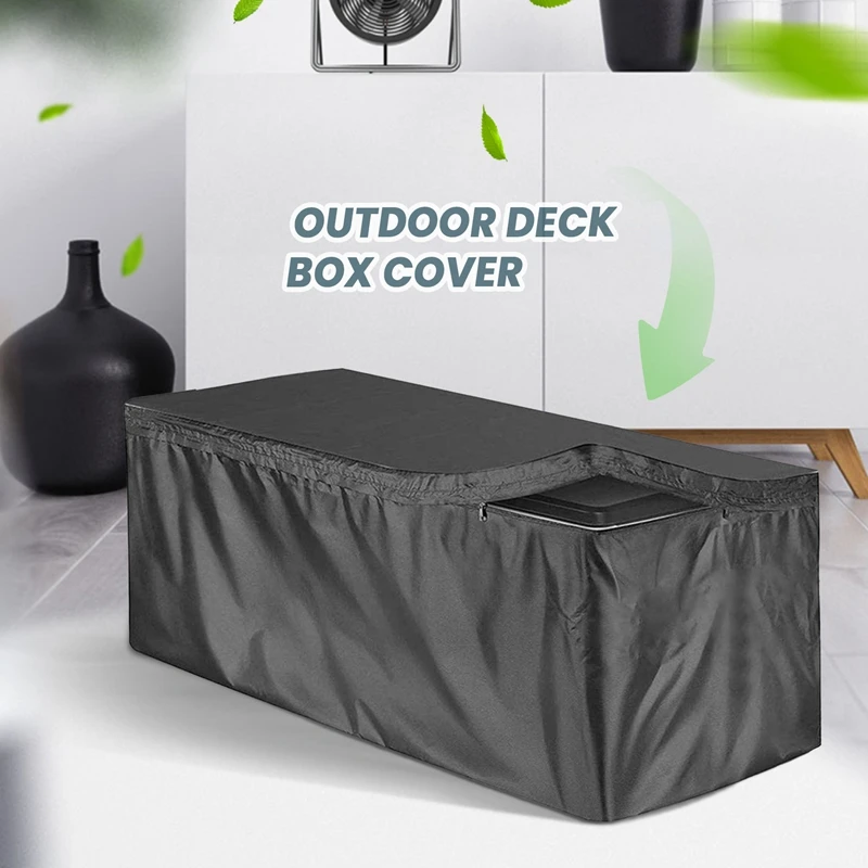 Storage box cover Outdoor Deck Box Cover with Zipper Waterproof Garden Storage Box Cover