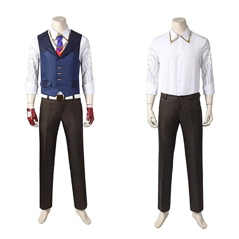 VALORANT Cosplay Chamber Costume Mens Full Set Game Cosplay Outfits for Halloween Carnival Party