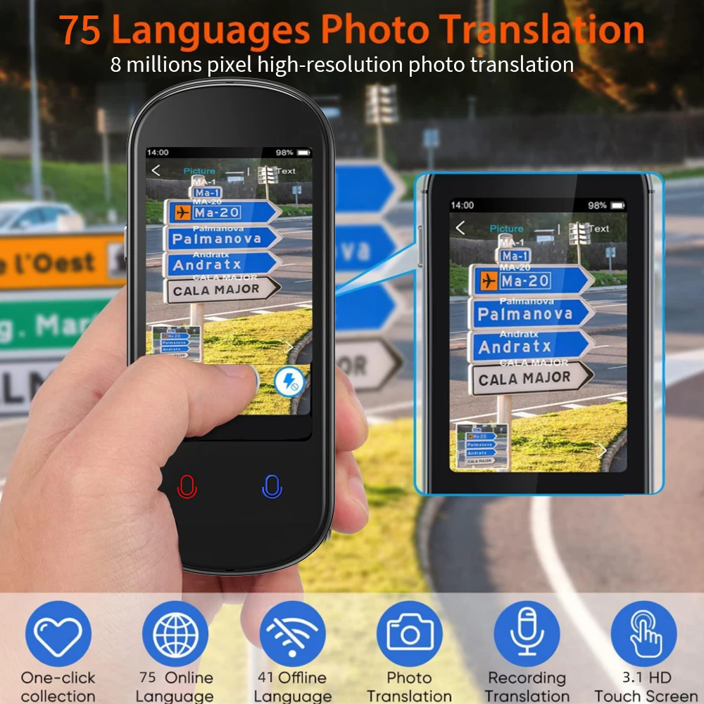 Tłumacz języka obsługuje tłumaczenie zdjęć Offline na całym świecie podróżuje w wielu językach, szybko dokładne rosyjski hiszpański francuski