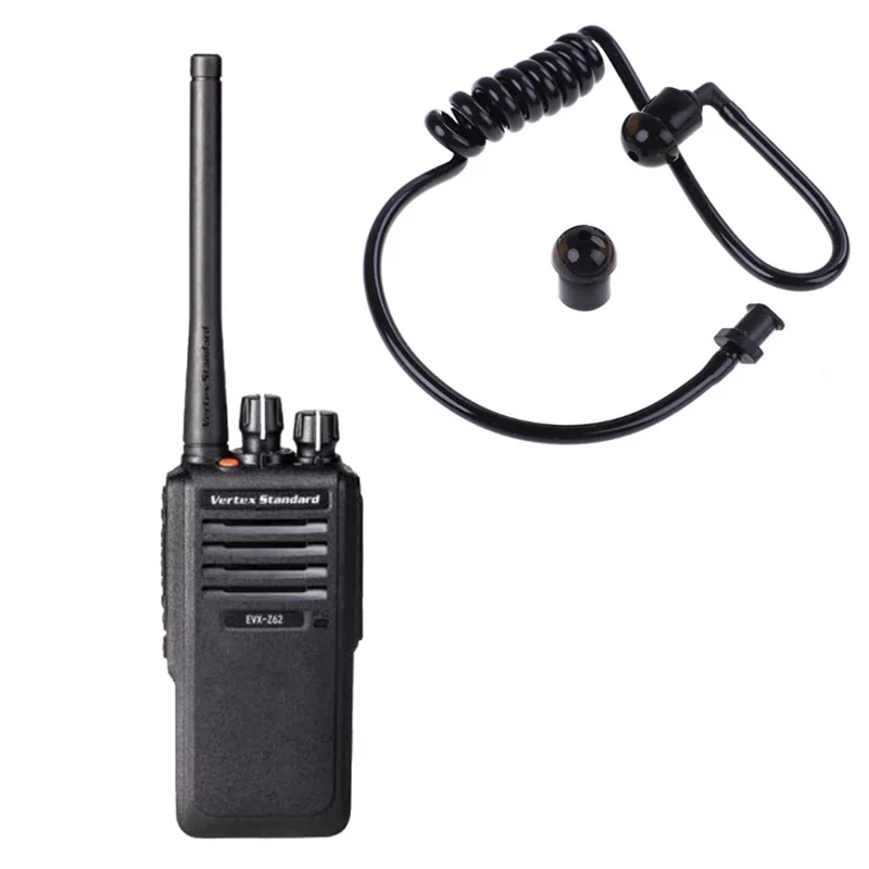 Black Radio Earpiece Headset Spring Air Tube Replacement Walkie Talkie Earphone Coil Acoustic Air Tube Earplug Replacement