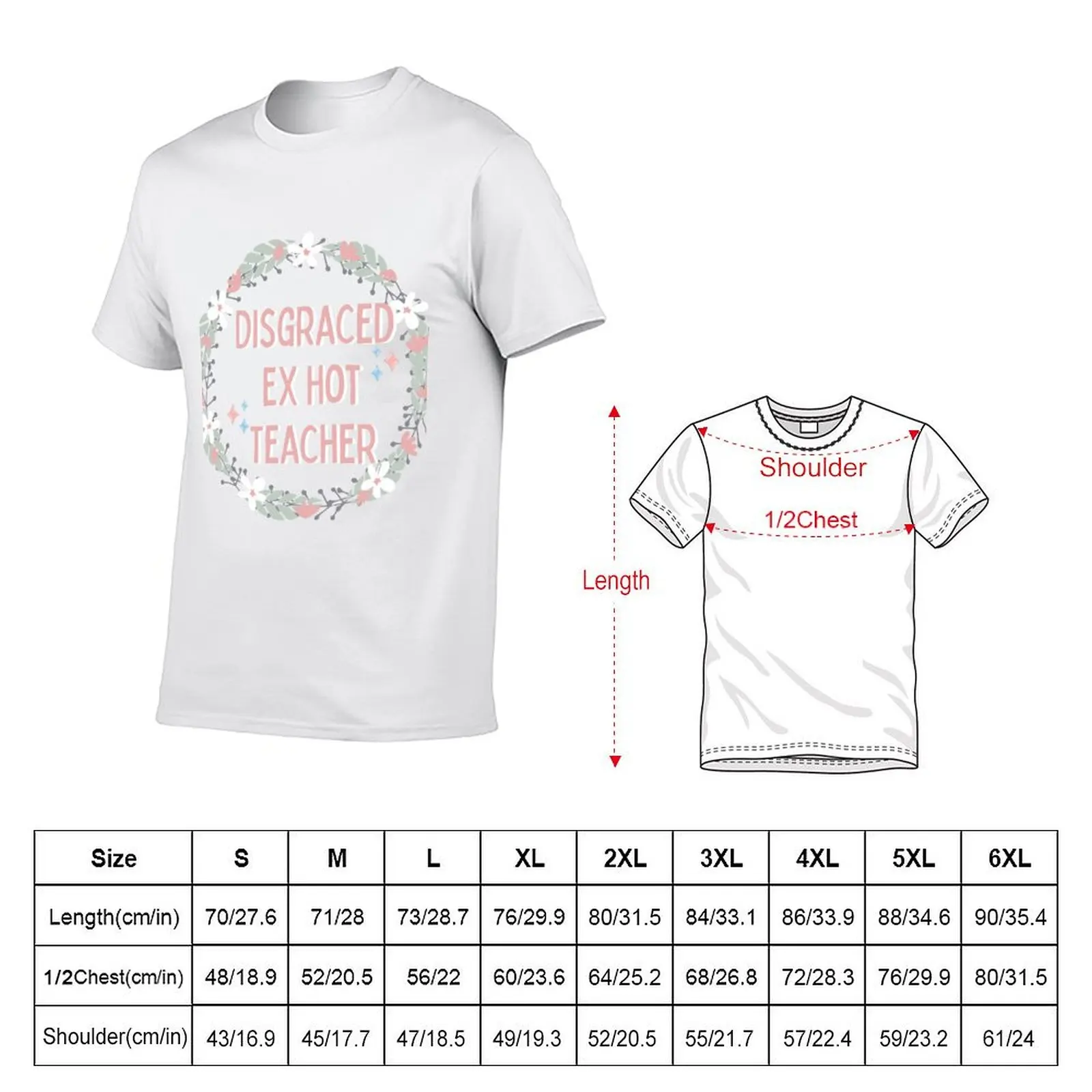 Floral Disgraced Ex Hot Teacher T-Shirt Lightweight Hiking T-Shirt