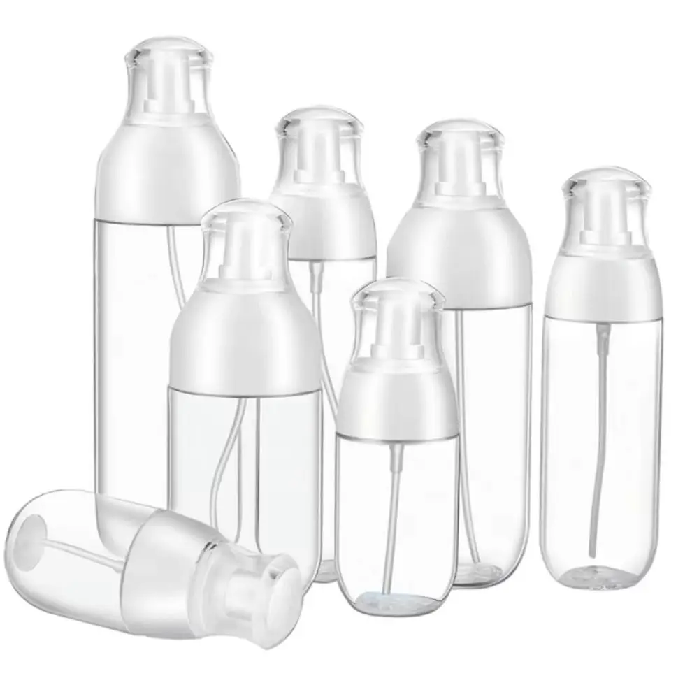 New 50/150ML Travel Split Bottle Reusable Transparent Cosmetic Cream Bottles Push-type Shampoo Pump Bottle Travel Accessories