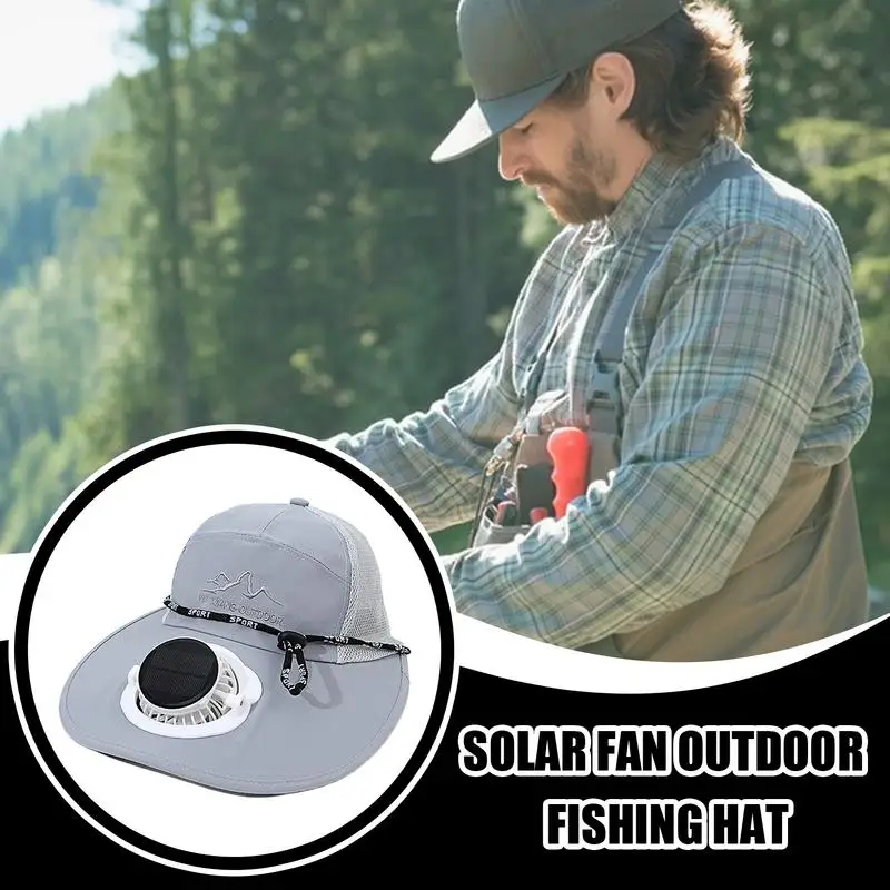 

Sun Protection UPF50 Hats With Solar Powered Fan Summer Solar Charging Sun Hat With Fan For Running Outdoor Sports Camping