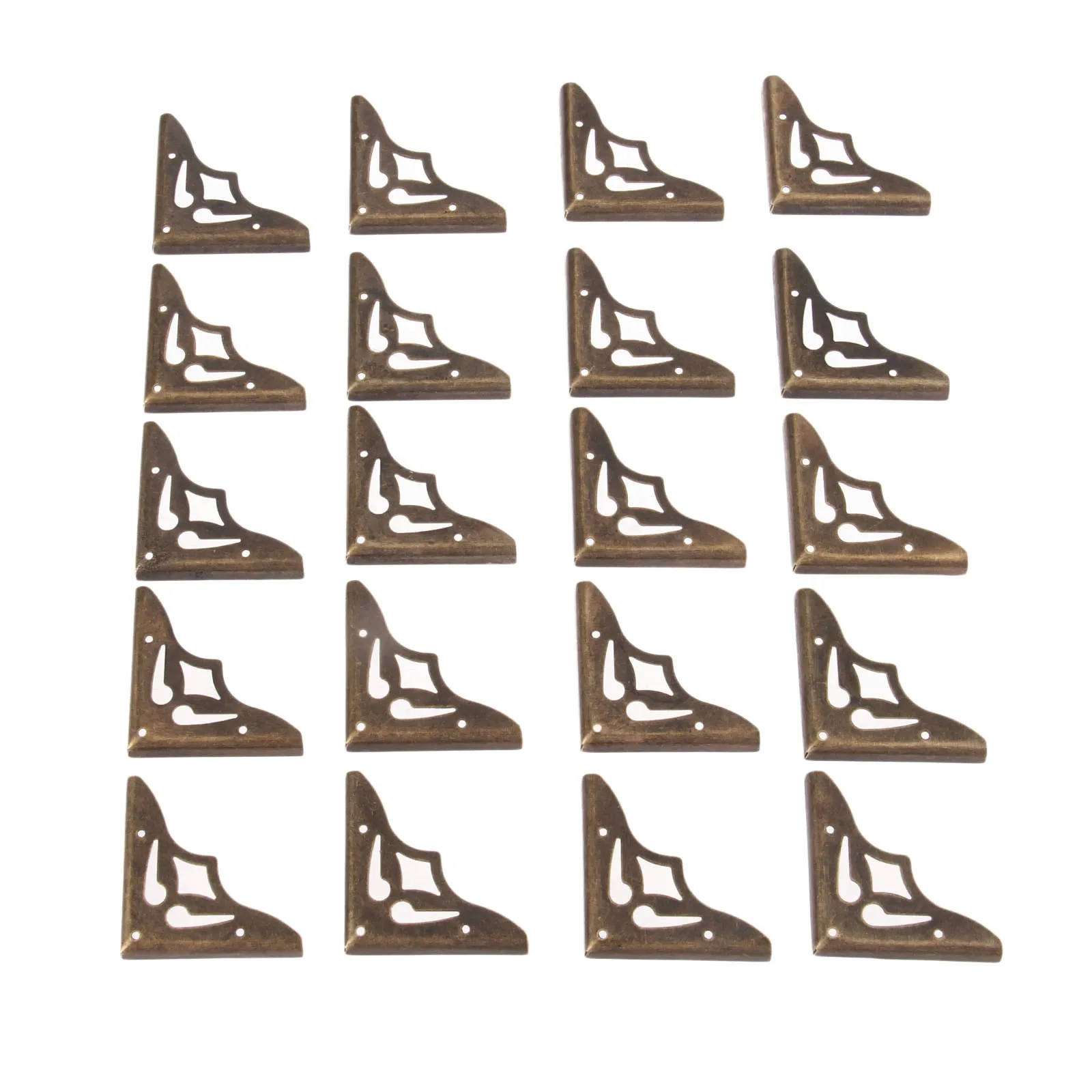 20 pièces raccords de meubles artisanat en métal Bronze Antique boîte à bijoux pied d'angle caisse en bois protecteur d'angle coin décoratif 35mm