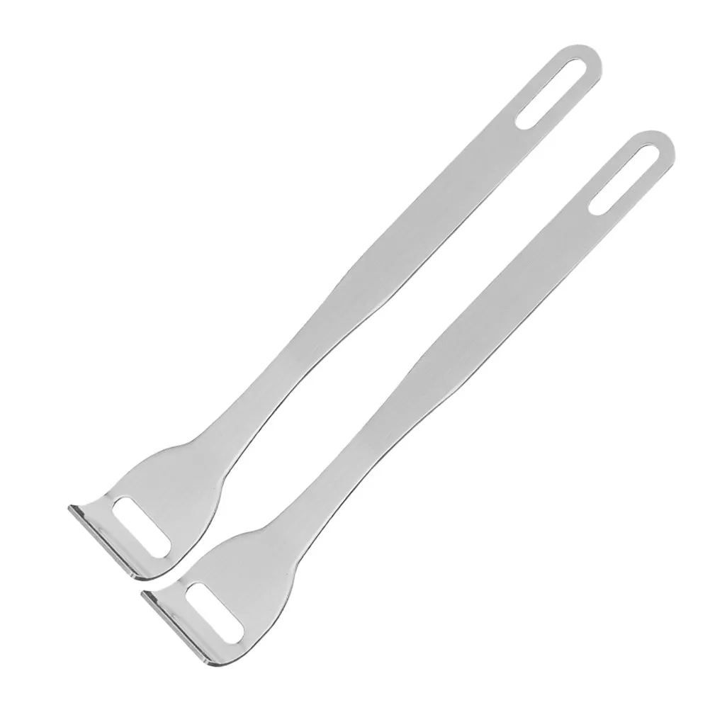 2Pcs Stainless Steel Tongue Scraper Oral Cleaning Tool Durable Design Fights Bad to Use Tongue Scraper