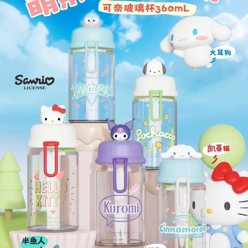

Hello Kitty Hangyodon Anime Kawaii Sanrio Ins Fashion Portable Water Bottle Cute Cartoon Students Drink Cup Gifts for Girls Boys