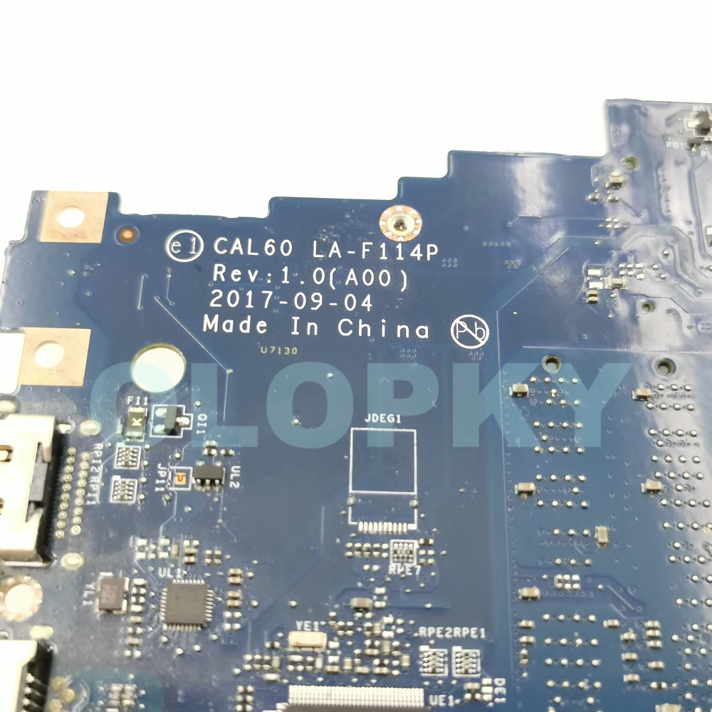 

CAL60 LA-F114P для ноутбука DELL Inspiron 5570 5770, материнская плата с процессором I3-8130U i5-8250U I7-8550U, DDR4 0V4K03 0V5DDM
