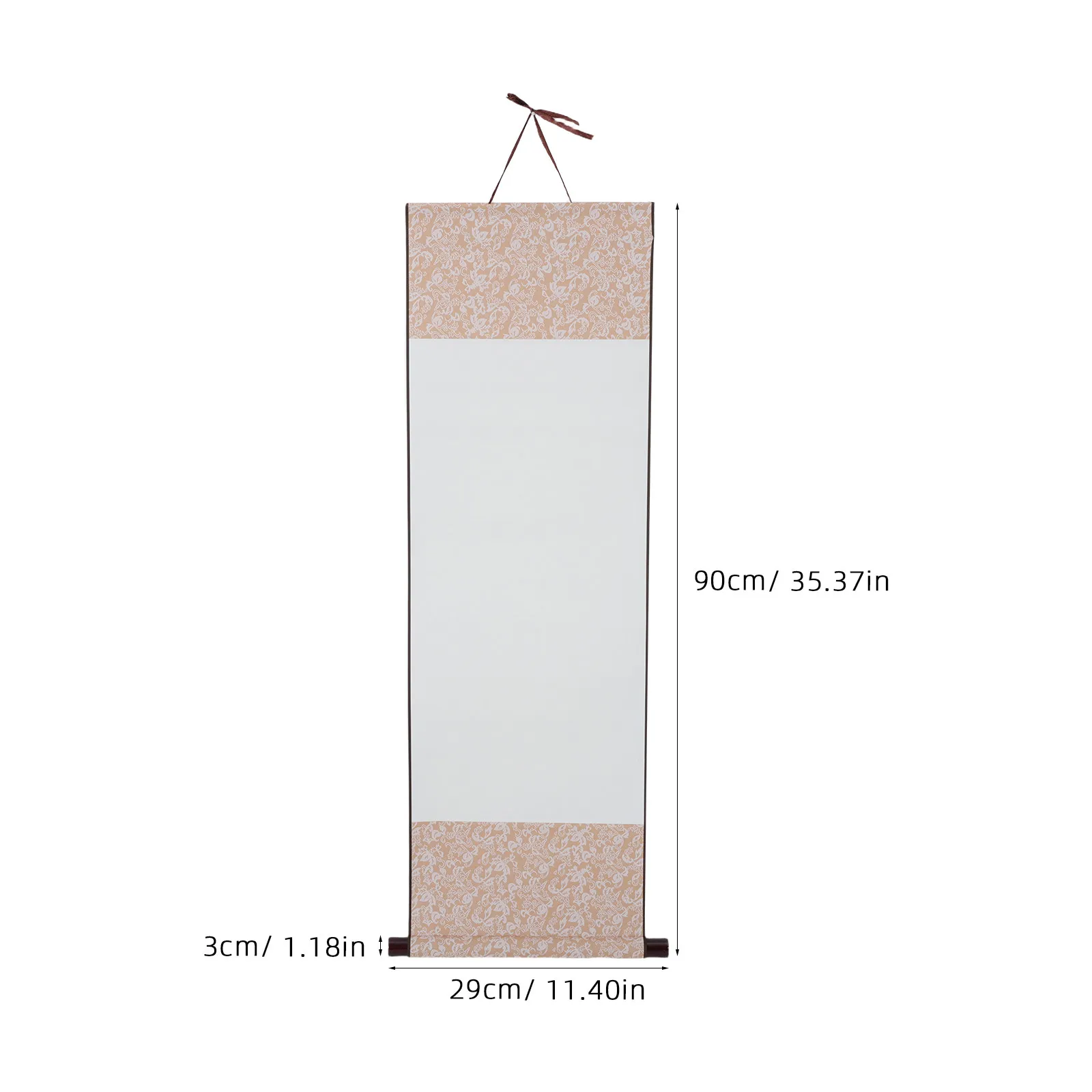 2Pcs Blank Chinese Calligraphy Scrolls 35.4x11.4 Inch Xuan Paper Wall Scrolls for Painting Writing Rice Paper Art Calligraphy