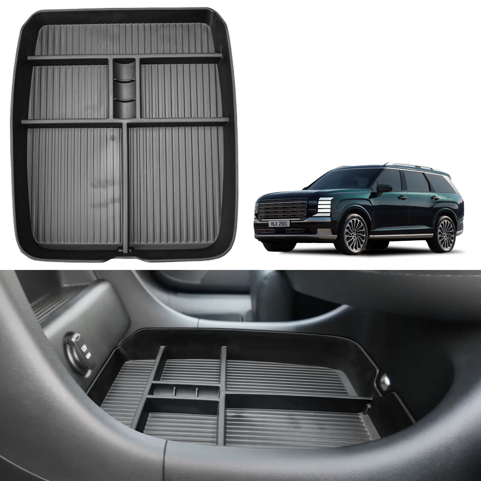 

For 2026 Palisade Lower Center Console Organizer Tray Compatible with Hyundai Palisade 2026 Accessories Floor Center Console Box