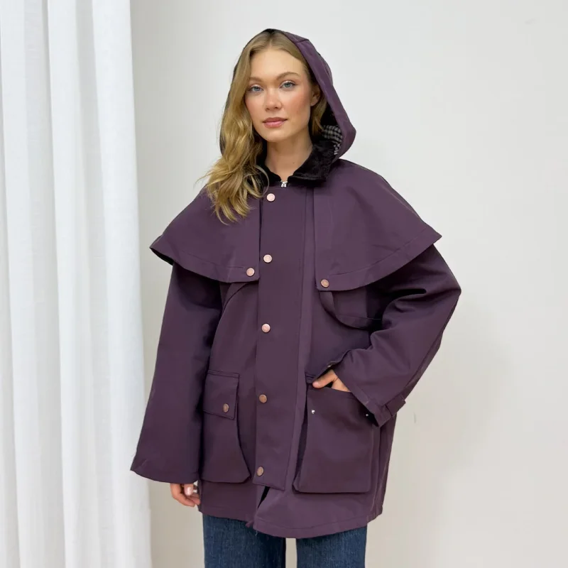 Autumn Women Removable Hooded Trench Coat Full Sleeve Zipper Long Jacket Windproof Loose Outwear Casual Street Lady Windbreakers