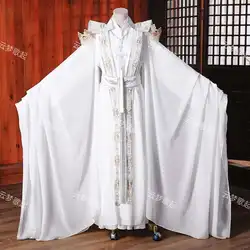 ChuWanning MoRan Chinese TV Antiquities Series 2Ha Immortality chu wanning Cosplay chu wanning Costume White Dress Ancient Hanfu