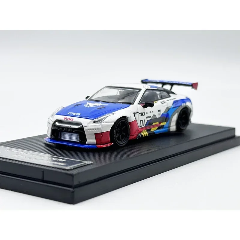 후지 재고 있음 1:64 판뎀 R35 EVA 로봇 다이캐스트 디오라마 자동차 모형 컬렉션 미니어처 장난감