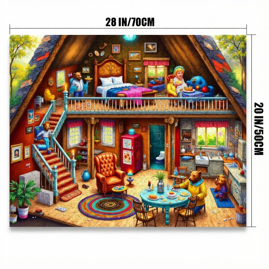 500-2000pcs Life & Travel Scenes Puzzle Collection, Kitchen/Stamp/Grocery/Treehouse, Premium Paper Jigsaw Gift for All Ages