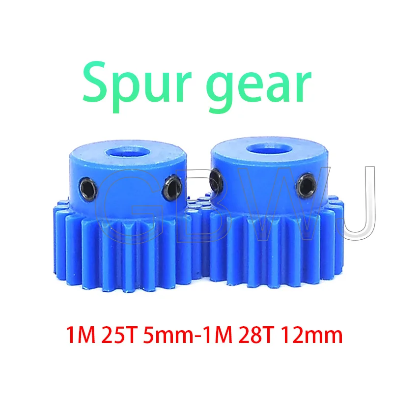 1Pcs Module 1 Motor Gear 1M25-28T #Carbon Steel Material Blackening Spur Gear Bore Size 5/6/6.35/7/8/10/12mm