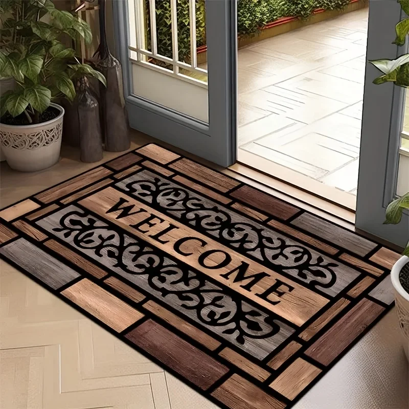 VIKAMA American-Style Carpet For Entrance Hall - Dirt-Resistant Wear-Resistant Easy To Clean Foot Mat Home Decoration Accessory