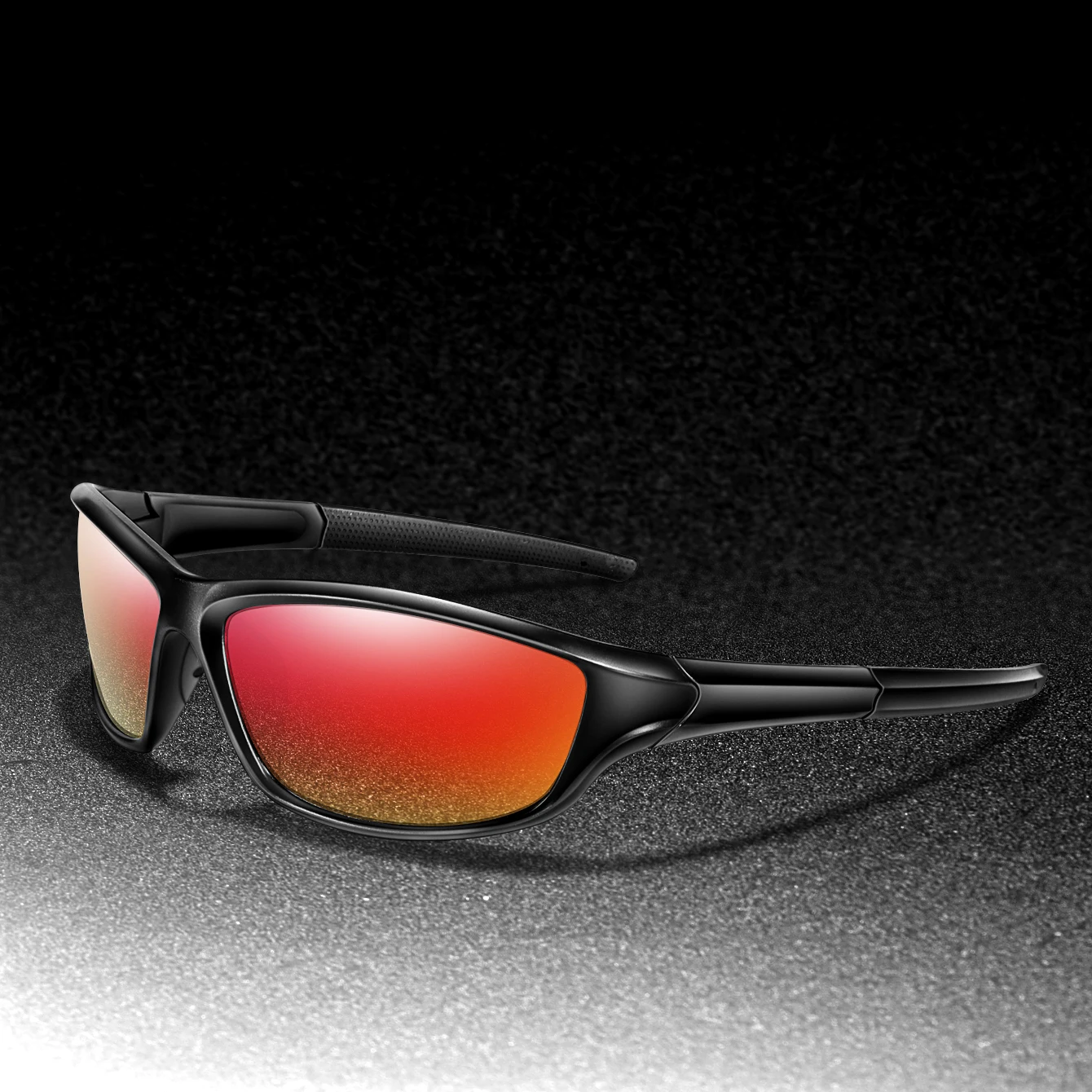 Karos Polarisierte UV400-Sonnenbrille zum Laufen, Radfahren, Klettern, Angeln, bequem, rutschfest, leicht, tragbar, Sportbrille