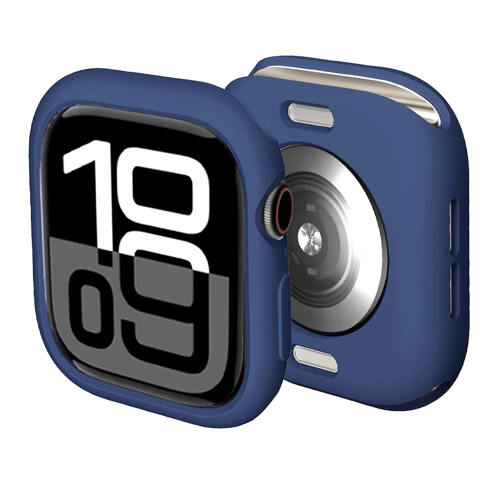 Weiche Silikonhülle für Apple Watch Armband 46mm 45 44mm 42mm 41 40mm Zubehör Schutzabdeckung iWatch Serie SE 11 10 9 8 7 6 Cover
