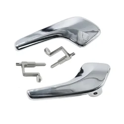 13297814 13297813 Plated Plastic Left Right Doors Stainless Interior Door Handle for Opel Corsa D 2006-2016 for Vauxhall Corsa