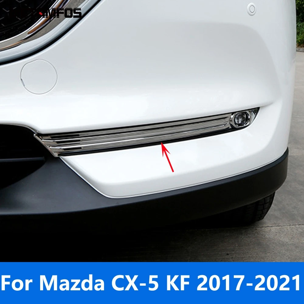 

Front Fog Light Lamp Cover Trim For Mazda CX5 CX-5 KF 2017-2019 2020 2021 Carbon Fiber Foglight Decoration Frame Car Accessories