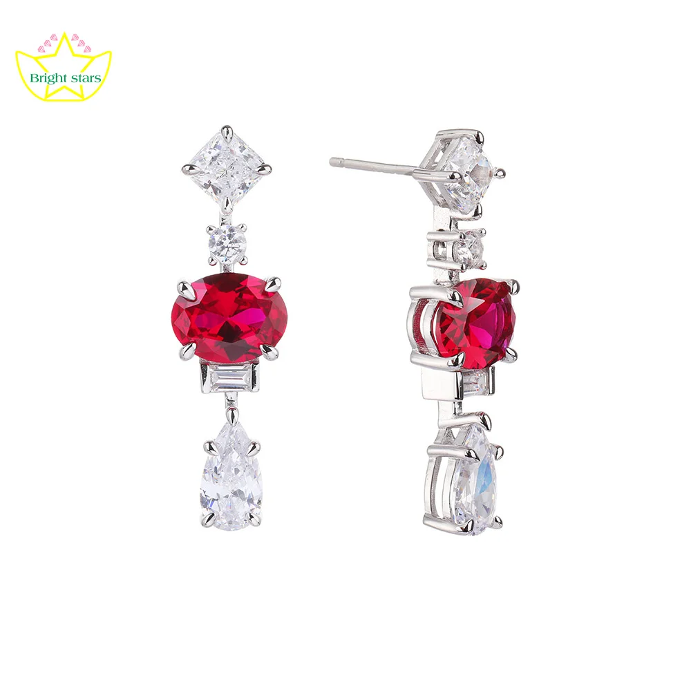 bright-stars-factory-wholesale-s925-sterling-silver-temperament-earrings-set-with-5a-high-carbon-diamond-zircon-ruby-earrings