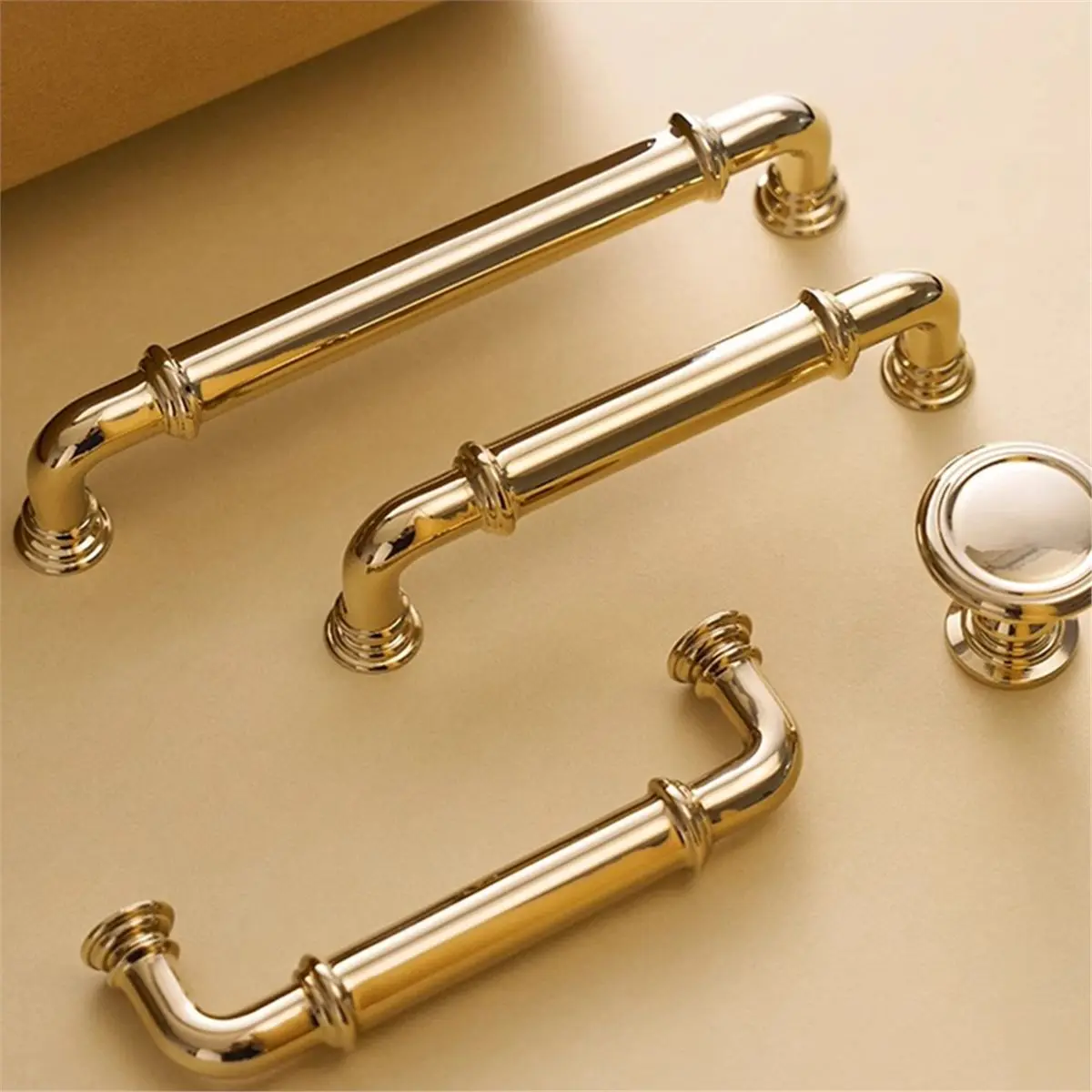 Solid Brass Cabinet Pulls Drawer Pull Hardware Handles for Cupboard Dresser Wardrobe Furniture Kitchen & Bathroom 110mm