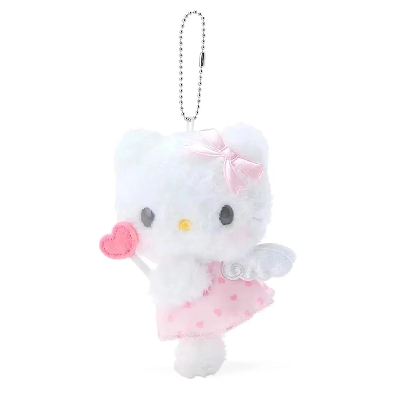 12cm Anime Sanrio Hello Kitty Plush Pendant Cute Kuromi Cinnamoroll Pompompurin Doll Keychain Backpack Charm Girls Gift