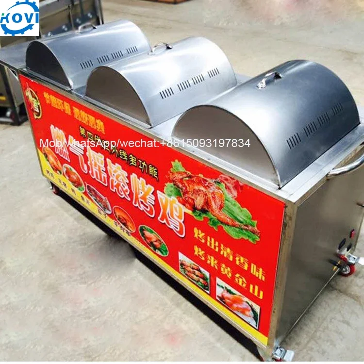 Best Selling chicken roaster rotisserie use charcoal gas meat roasting grill machine price