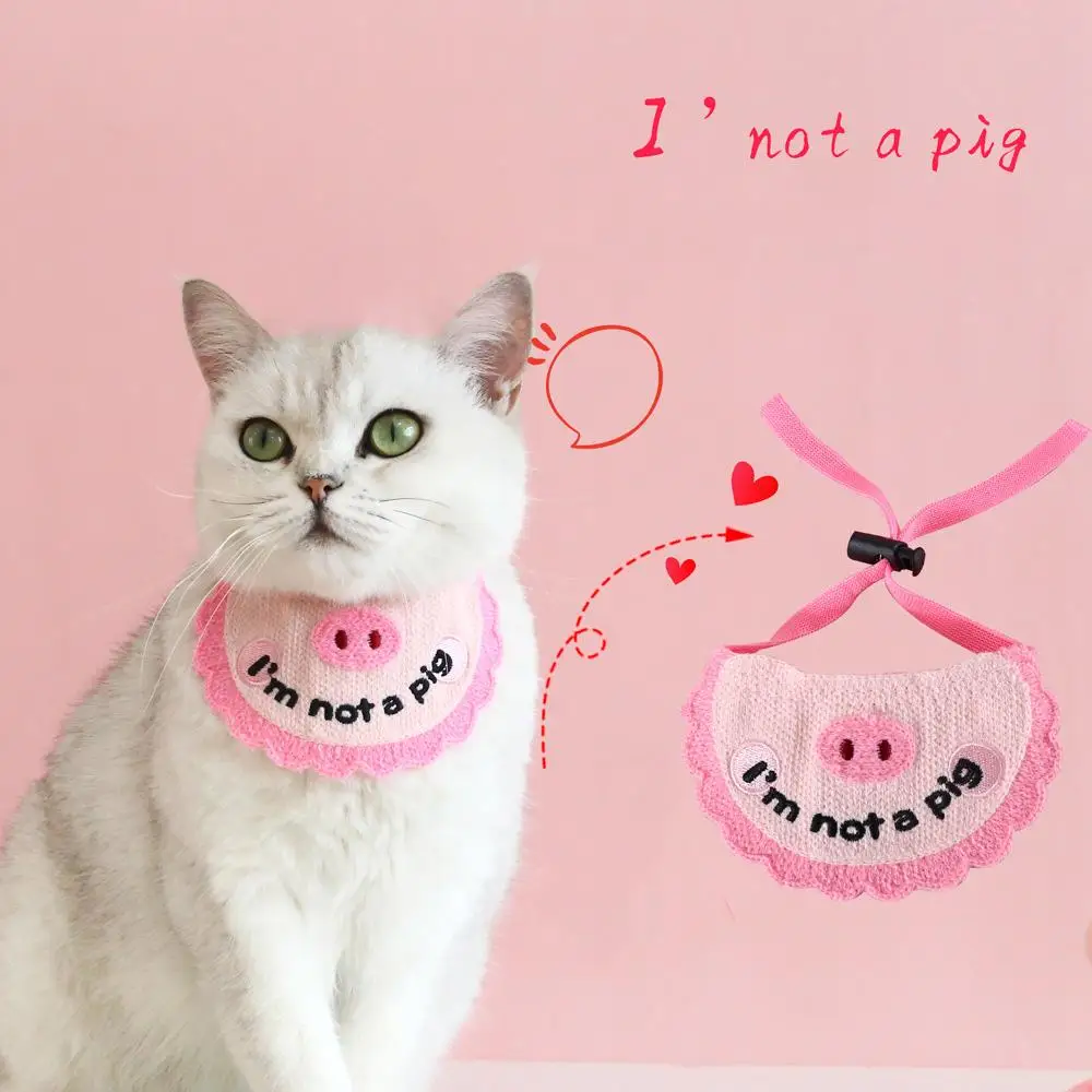 

Cute Pet Bib Hat Birthday Pig Cat Saliva Sowel Dog Puppy Party Scarf