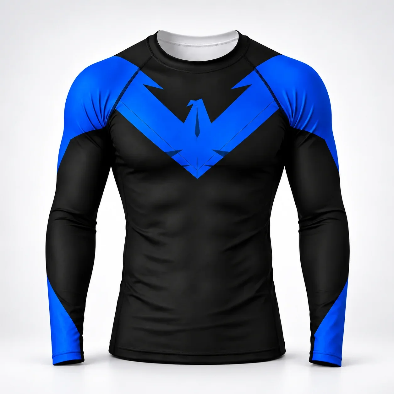 Nightwing Blue & Red Athletic Gym Shirt Adults Kids Long Sleeve T-Shirt 3D Print Breathable Quick-drying Men's T-shirt Kids Y2k