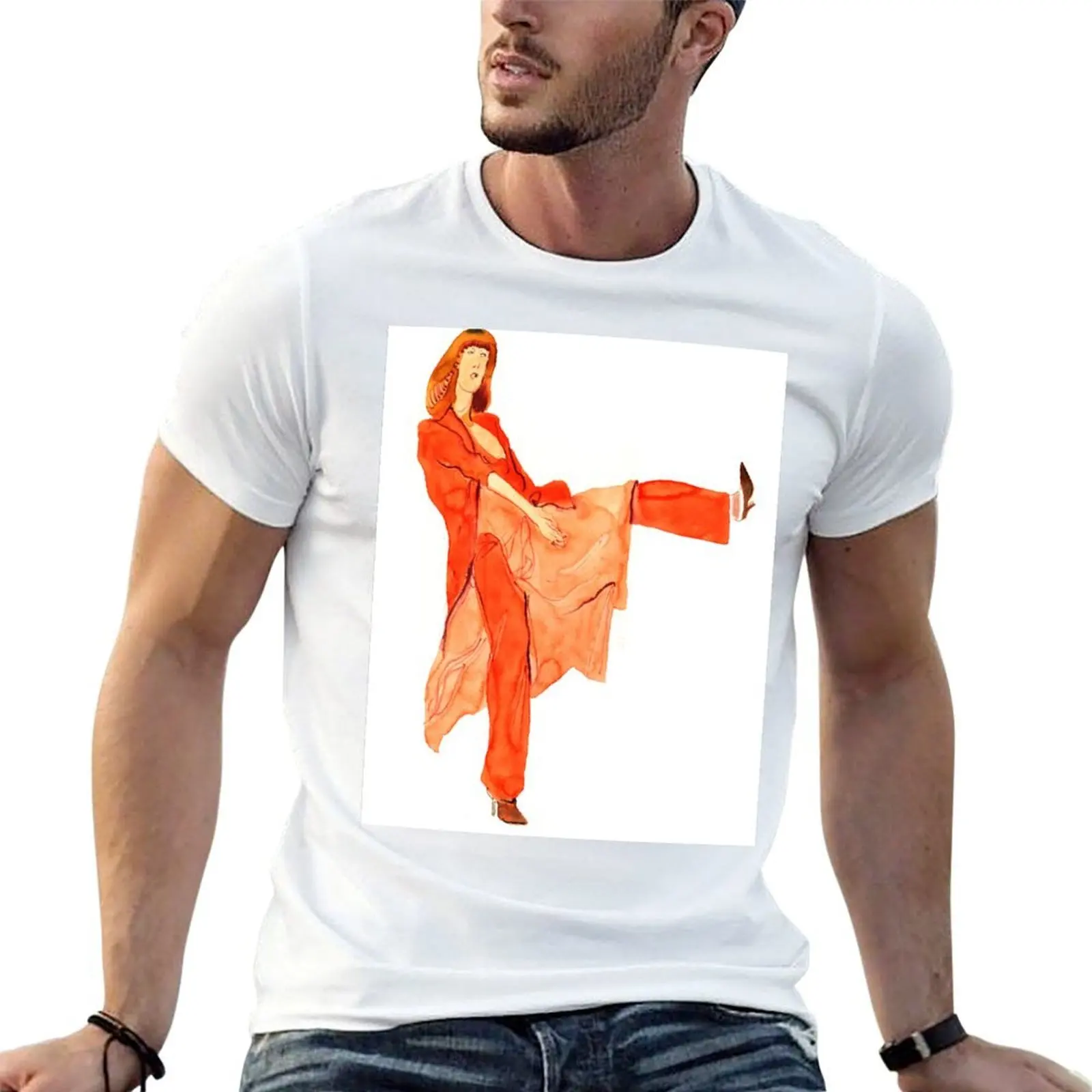 

Roisin Murphy Orange Dance Watercolor T-Shirt t shirts for man pack white mens graphic t shirts T-Shirt