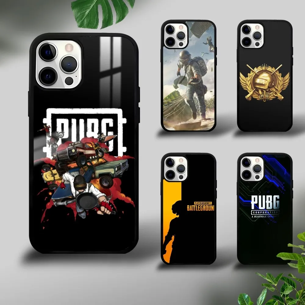 

Hot Game-P-PUBG Phone Case For iPhone 16 15 14 13 12 11 Pro Xs Max Mini Plus Celulares Hard Funda