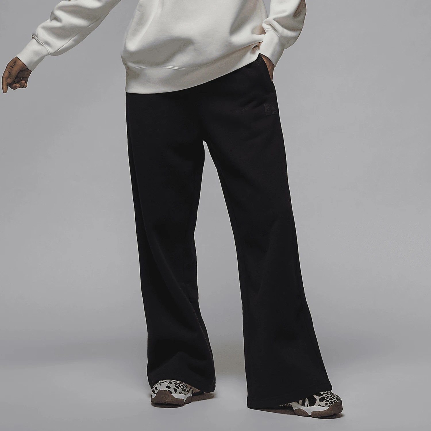 Nike genuine JORDAN women's plush warm straight leg sports pants FV7156-010
