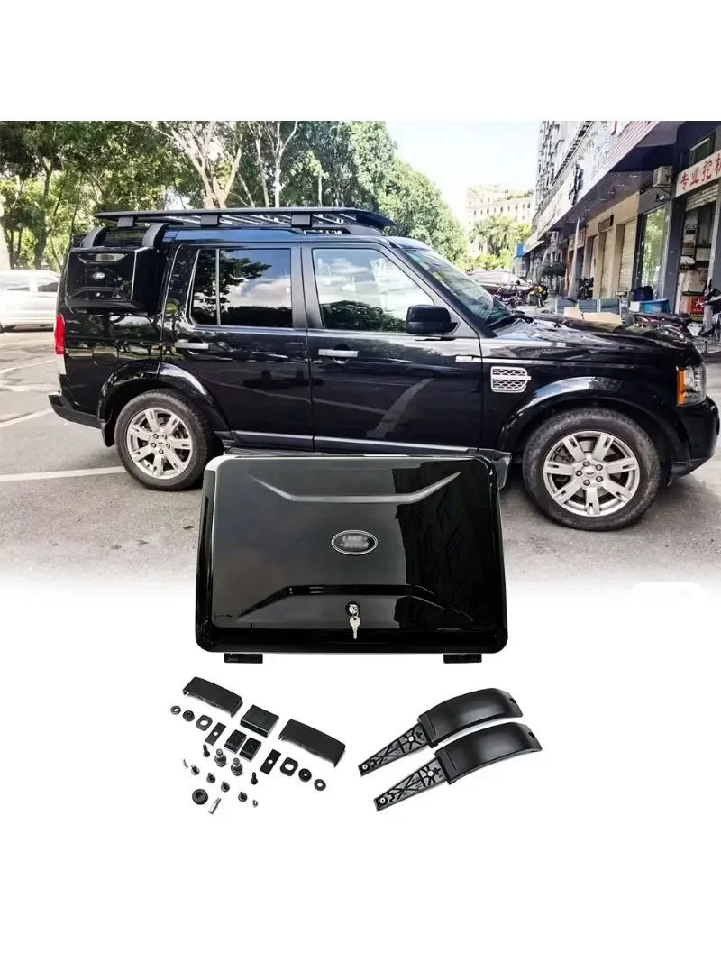 

Car Luggage Storage Roof Rack Box Silver Side For Land Rover Discovery 3 4 LR3 2003-2009 LR4 2010-2017