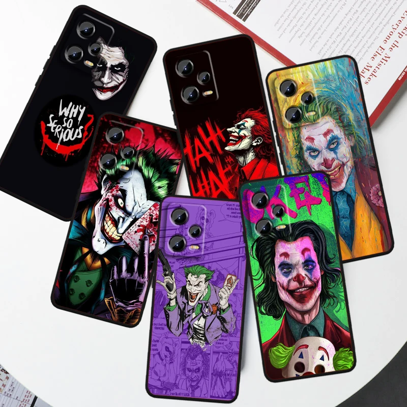 J-Jokers Anime Luxury Cool For Xiaomi Redmi Note 13 12R 12 12S Turbo 11 11T 11S 10 10S Pro Plus 5G Black TPU Phone Case