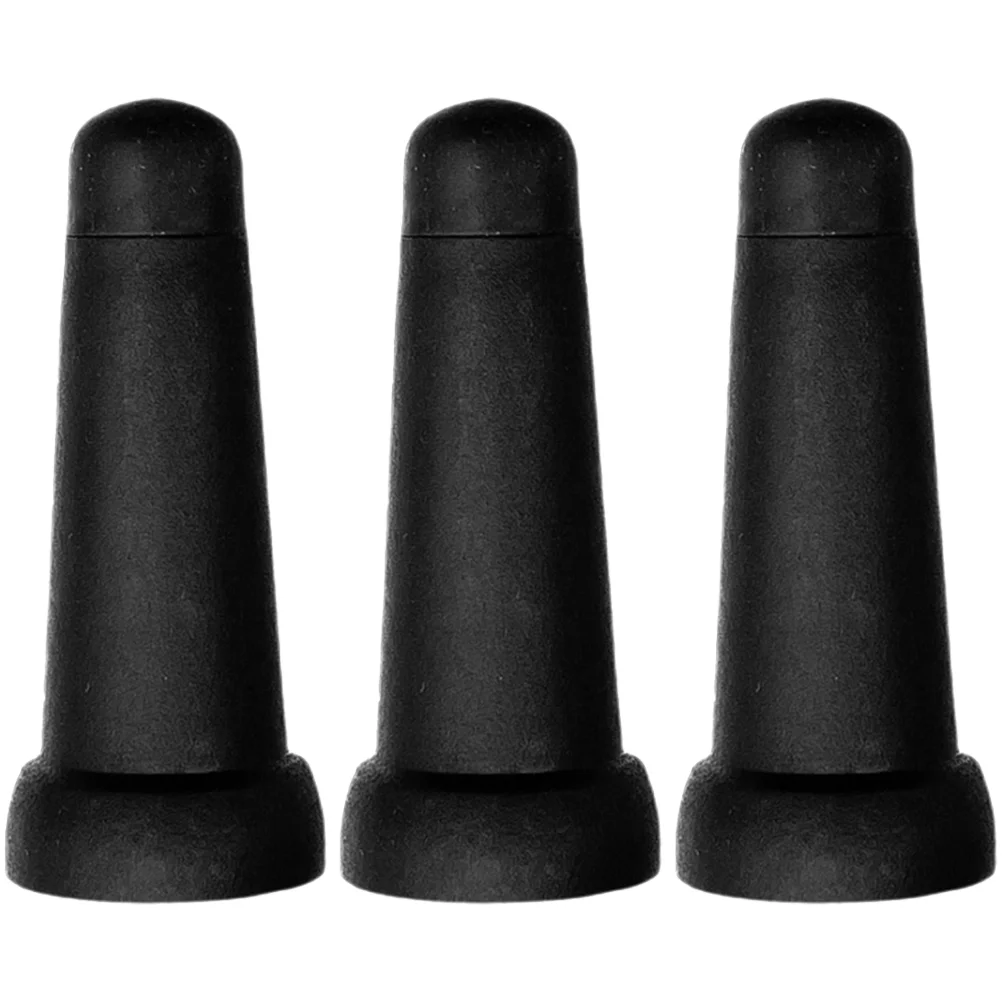 

3 Pcs Long-handled Umbrella Repair Parts Tops Caps Replacement Umbrellas for Rain Cover Tips Rubber Portable Supply