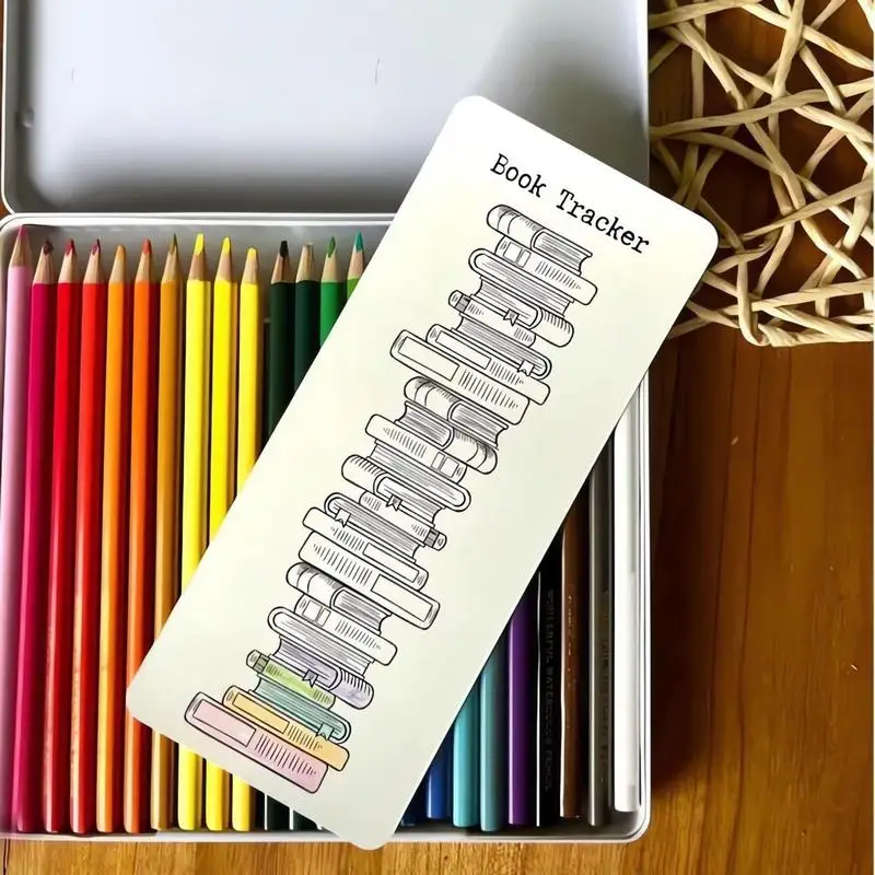 Book Tracker Bookmark 12PCS Reading Marker Tracker Book Notecards Reading Log Reading Lover Readers Literary Book Accessories