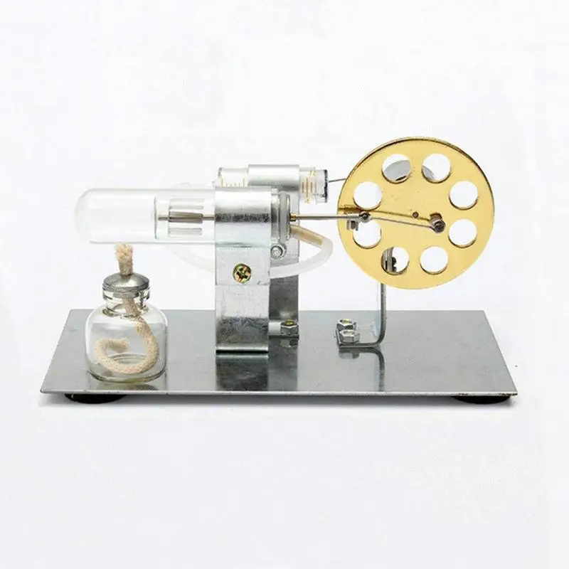 Funny DIY Mini Air Stirling Engine Motor Model Educational Steam Power Toy for Children Adult Learning Electricity Science Kit