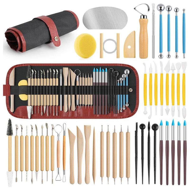 Pottery Tools For Sculpting,Clay Tool Kit For Carving,Ceramic Tool Set For Modeling,Ceramics Tools Kits For Pottery Kiln Durable