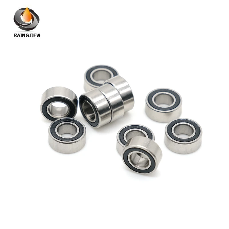 10Pcs SMR105RS 5x10x4 mm Stainless Steel Ball Bearing Black Sealed SMR148 S623 S693 S6800 S6700 2RS Bore 3mm 4mm 5mm 6mm 7mm 8mm