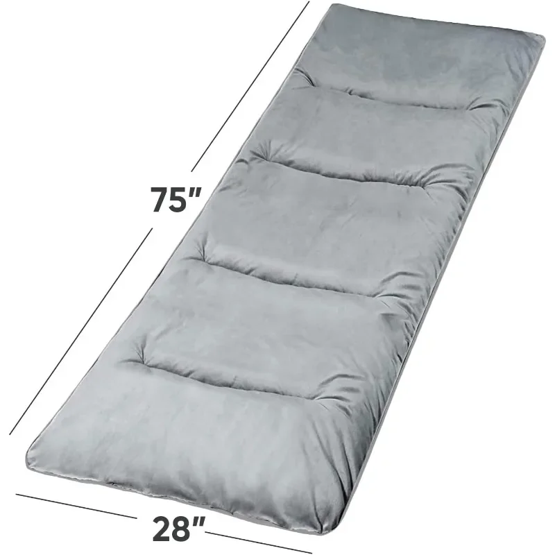 Cot Mattress Pad for Camping, Outdoor Tent Sleeping Mat with Waterproof Bottom, Soft Comfortable Cotton Thick Foldable Pads