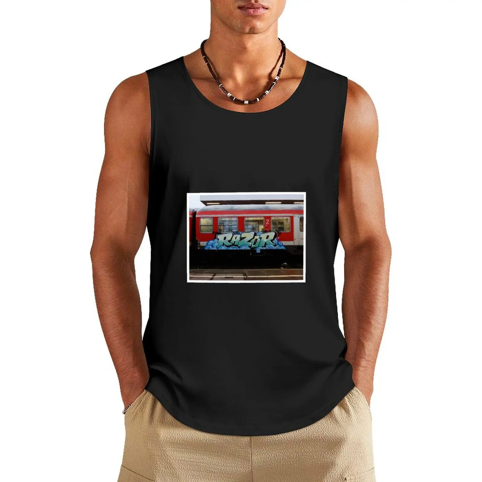 Razor train in Germany Tank Top summer clothes for men gym clothes man