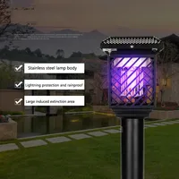 ELARA Solar Mosquito Killer Lamp Outdoor Electric Shock Vintage Trap Repellent Lawn Light Waterproof for Garden Balcony Porch
