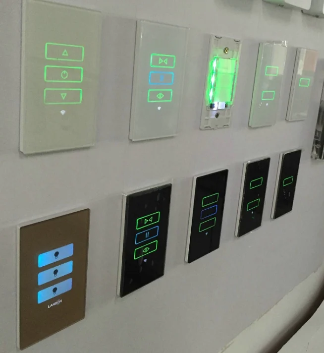 LANBON US Standard L6 Series vidrio blanco 1 Gang 1 vía luz Interruptor táctil de pared interruptor eléctrico para Google Home y Alexa