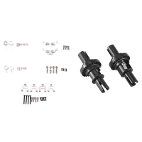 FUFU 1Set Metal Steering Cup Swing Arm Shock Absorber Plate Set For Wltoys P929 P939 K969 K979 K989 K999 1/28 RC Car,Silver & 2X
