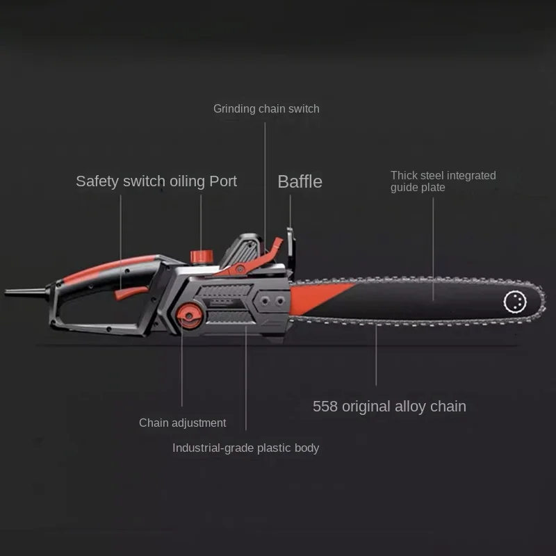 Cheap16 นิ้วลูกโซ่เข้าสู่ระบบเลื่อยไฟฟ้าขนาดเล็กมือถือตัดต้นไม้เลื่อย High-Power ไฟฟ้า