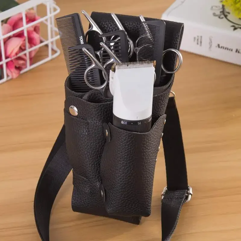 Salon Hair Scissor Bag PU Scissor Clip Shear Bags Tool Hairdressing Holster Pouch Holder Case Belt Tool Bag